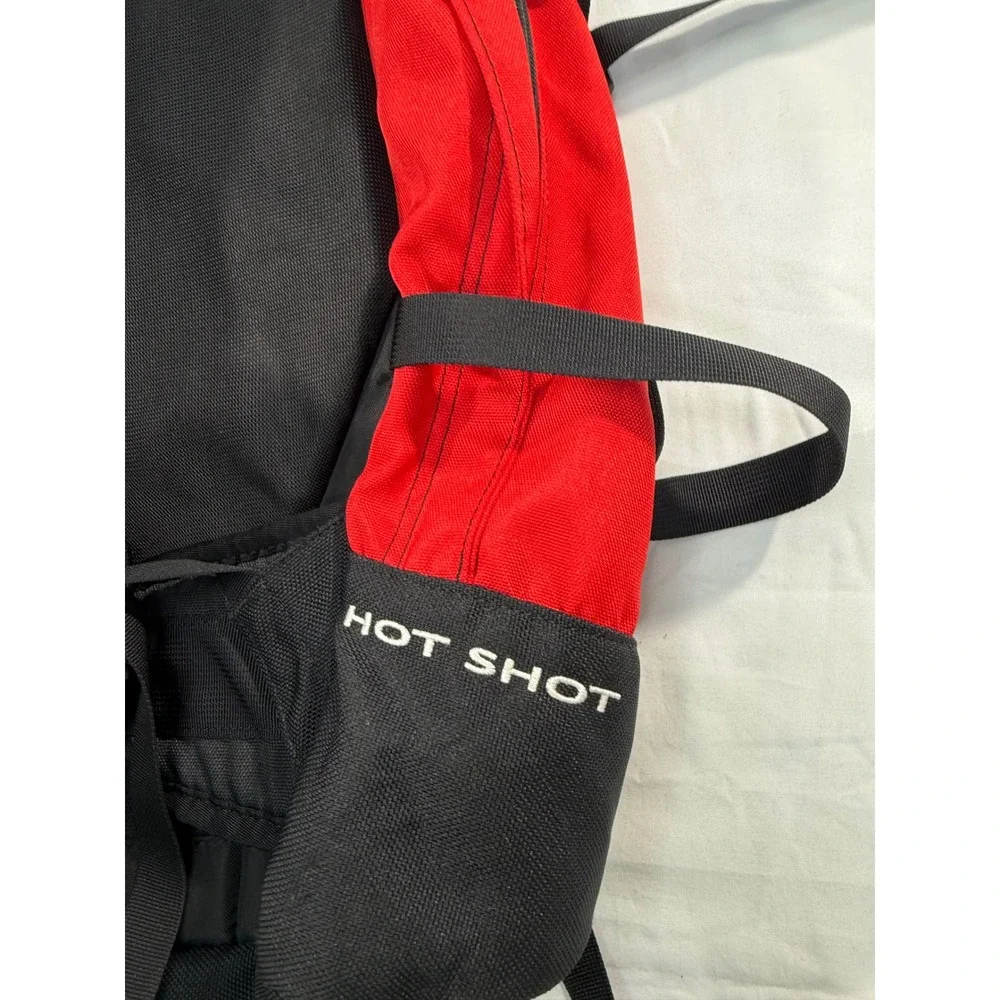 The North Face Hot Shot Vintage Backpack Red Black Daypack Hiking Bag